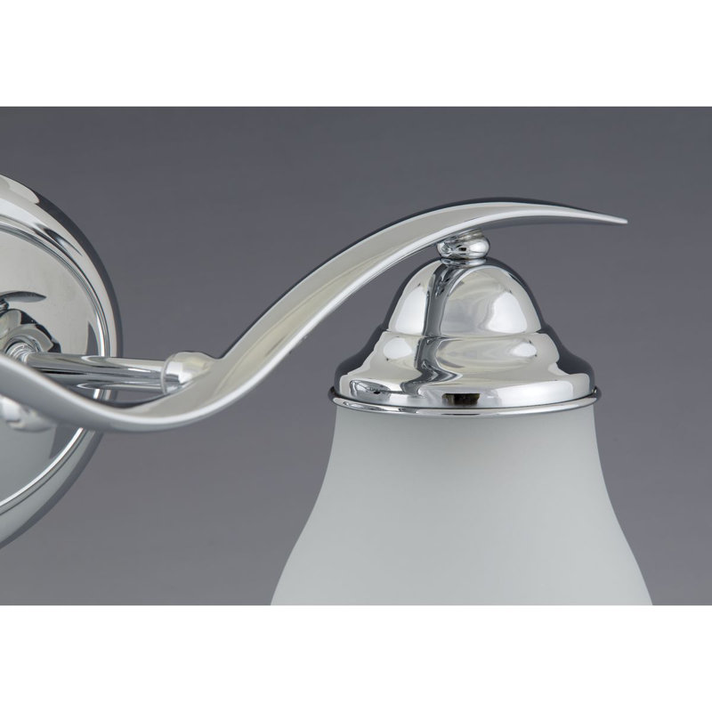 Éclairage pour meuble-lavabo à intensité variable Wanette, Chrome poli