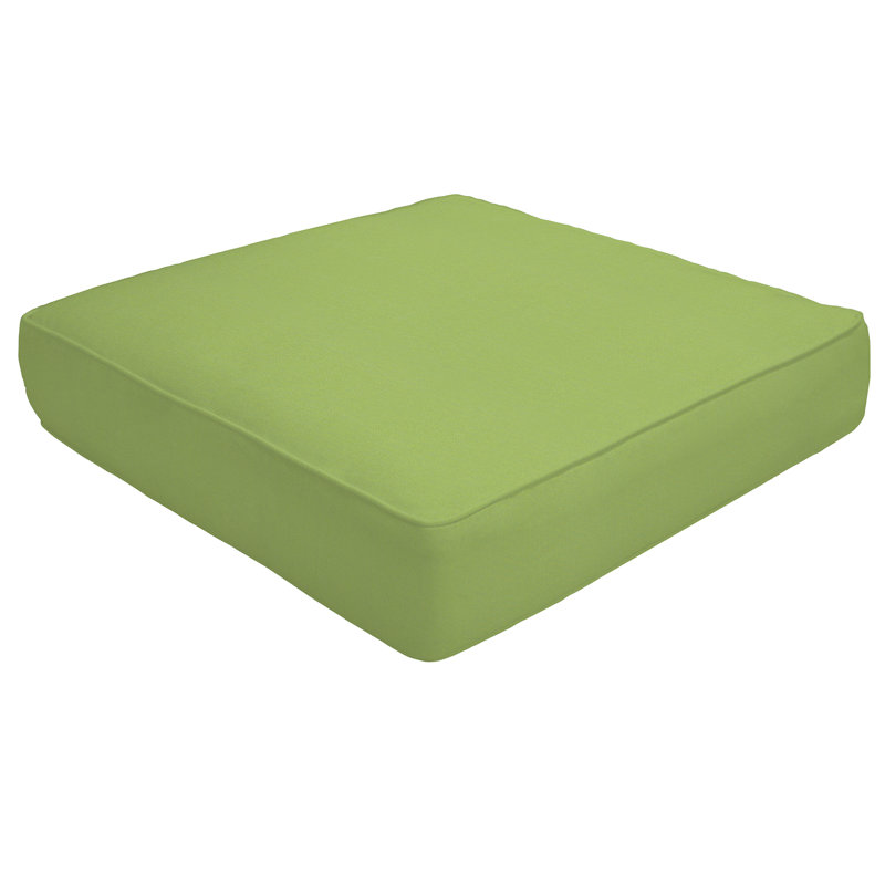 Coussin de repose-pieds sunbrella intérieur/extérieur double pipe, Toile Sunbrella® ginkgo, H 5 po x l 23 po x P 20 po