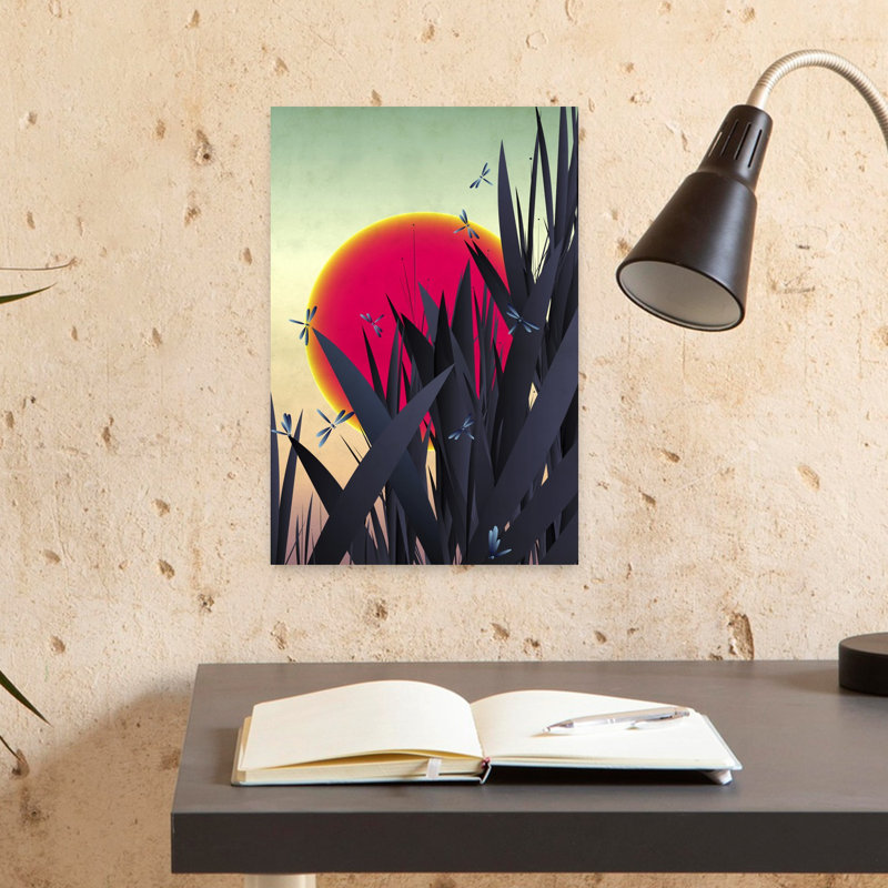 Art contemporain contemporain à motif géométrique audacieux, H 18 po x l 12 po