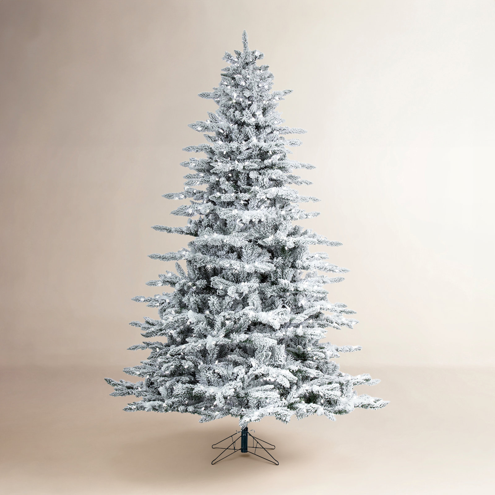 Frosted Pre-Lit Fir Christmas Tree, 7.5'