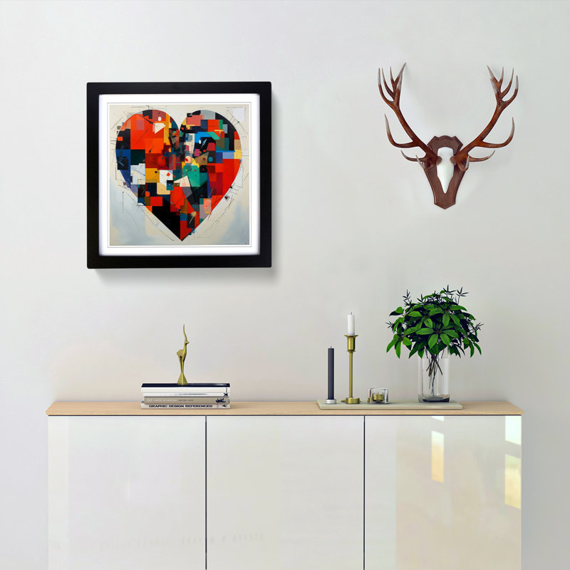 Single Picture Frame Print on Wood, Black