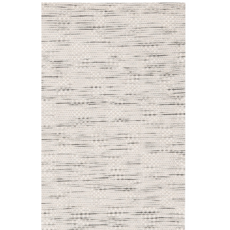 Laureldale Hand Woven Wool/Cotton Abstract Rug in Gray/Beige, Rectangle 3' X 5'