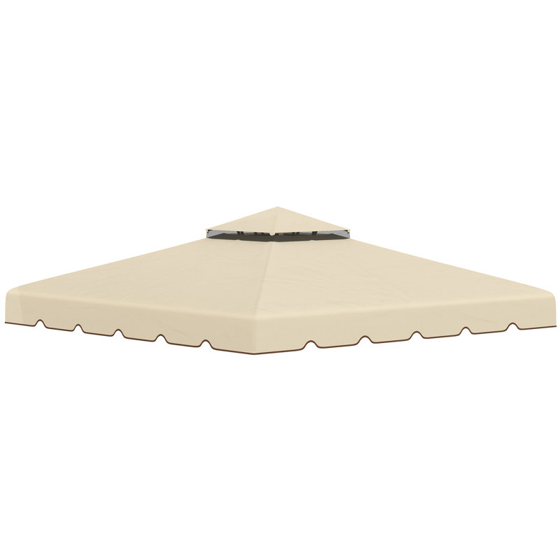 Auvent de remplacement pour abri de jardin, 12,8 po x 9,5 po, Beige