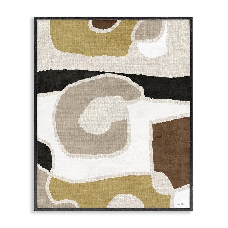 «Earthy Boho Geometrics», estampe numérique, design par Amber Sterling, H 20 po x l 16 po, Giclée encadrée noir minuit