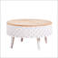 Table basse ronde avec rangement