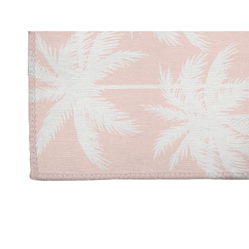 Tapis de cuisine Palm, Rectangle 5 pi x 7 pi, Rose