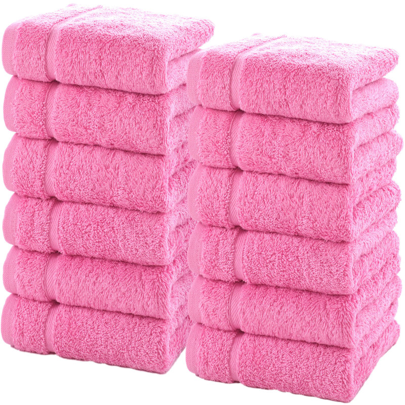 Washcloth Set Premium Original Turkish Cotton, Hotel Quality For Maximum Softness & Absorbency For Face, Hand, Kitchen & Cleaning (Washcloth Set)