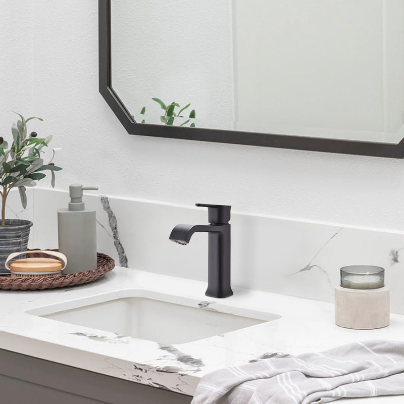 Robinet de salle de bain à poignée simple