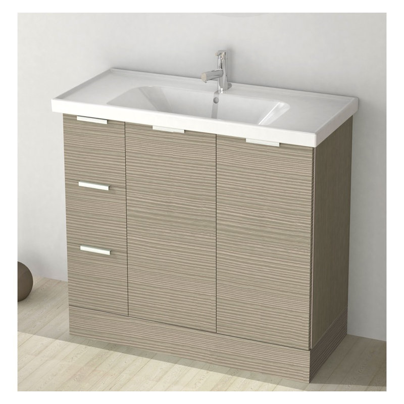 Ensemble de meuble-lavabo simple 39 po Waloomi, Mélèze Canapa