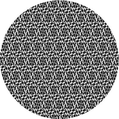 Tapis noir/blanc à motifs