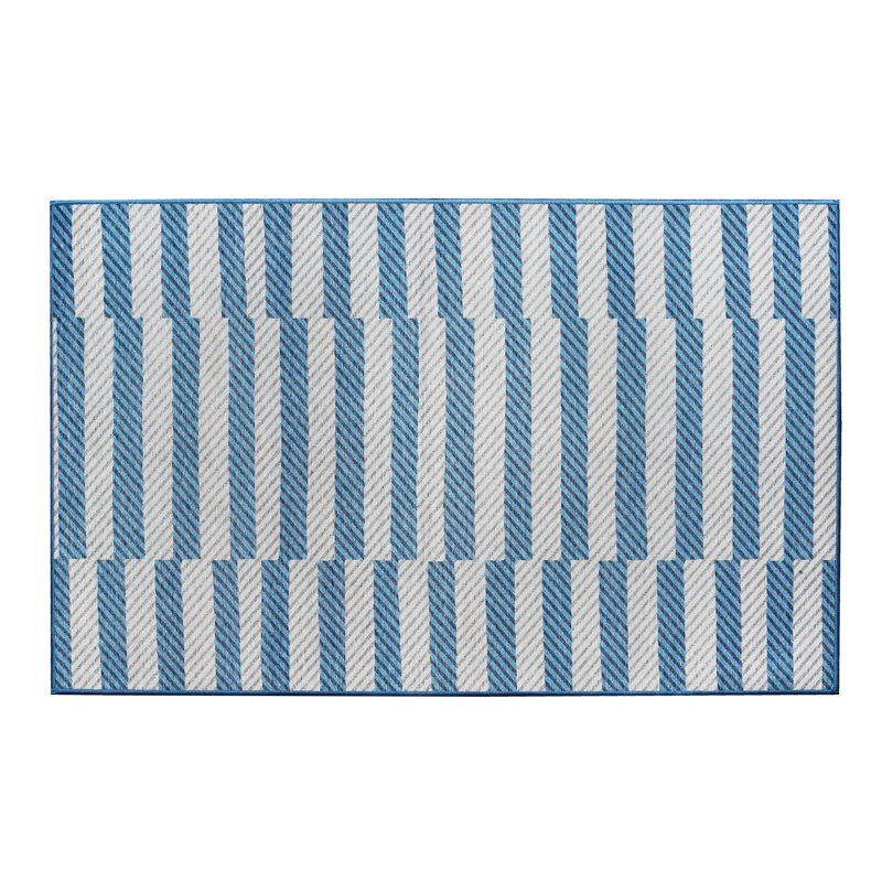 Tapis lavable à rayures décalées lavables 5 x 7 Tratti, Rectangle 3 pi x 5 pi
