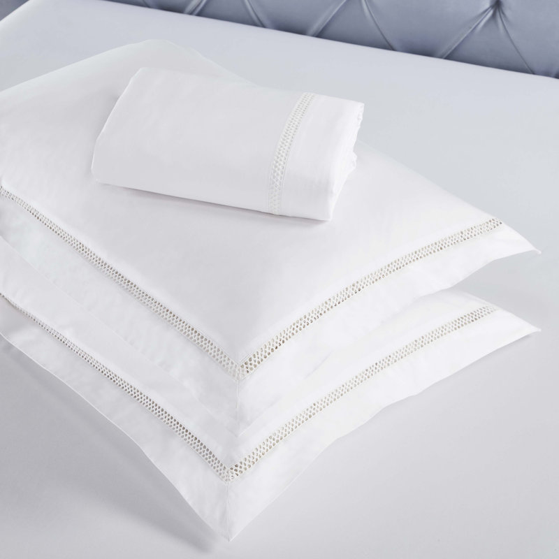 White Full/Queen Cotton Embroidered Duvet Cover Set