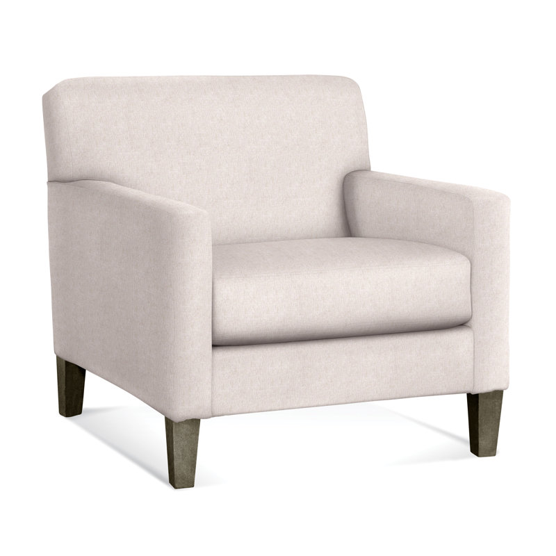 Tampa Upholstered Armchair, White Sugar Performance; 0863-91, Flax