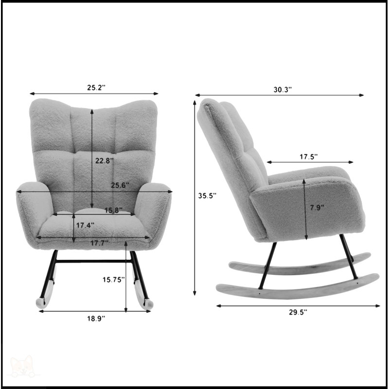 Chaise berçante Louinord, Vert