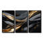 Captivating Gold and Black Marble IV - Abstract Modern Waves, impression d'art mural-107213342-107213334