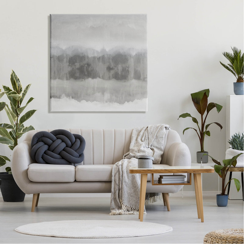 «Grey Abstract Nature brouillard» par Rachel Springer, H 36 po x l 36 po x P 1,5 po
