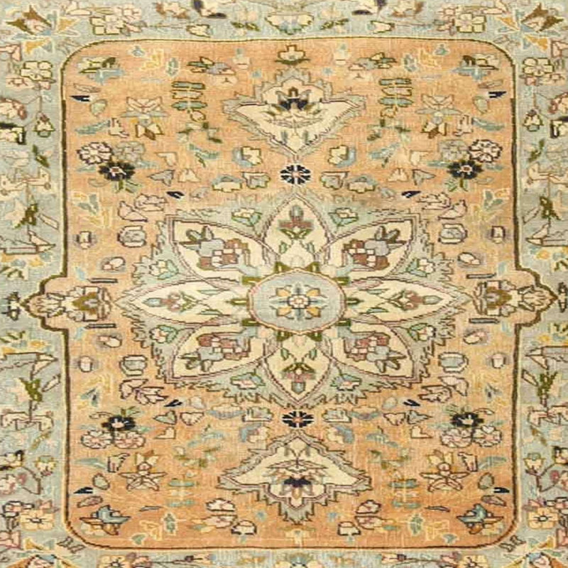 Tapis brun/gris traditionnel Algrange, Carré 5 pi