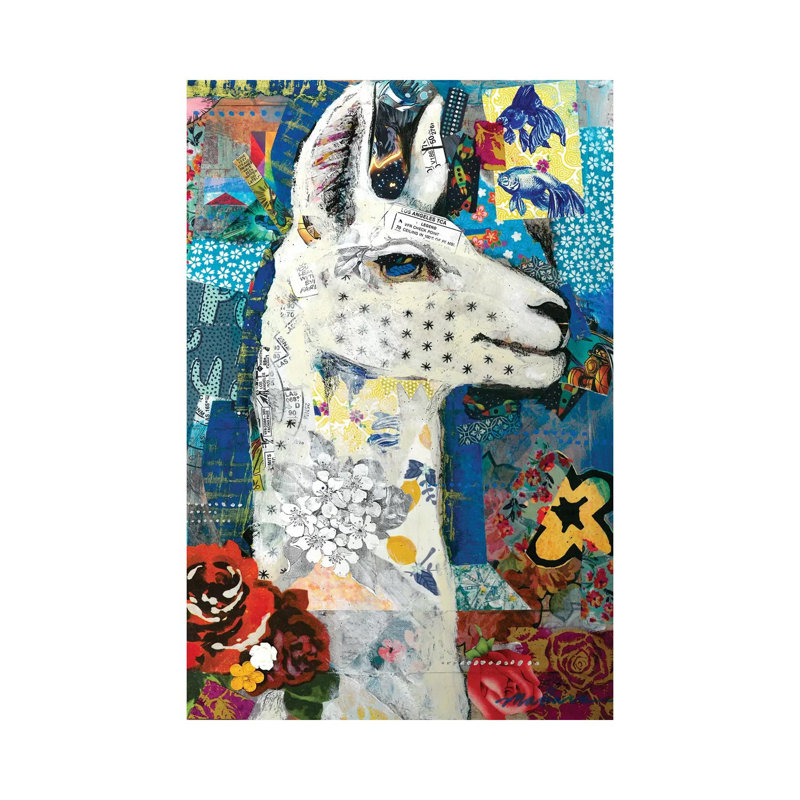 Llama by Madara Mason - Wrapped Canvas Gallery-Wrapped Canvas Giclée, 101.6 cm H x 66.04 cm W x 3.175 cm D