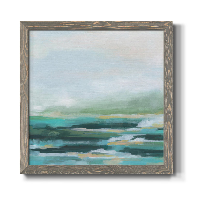 Misty Inlet II - Toile encadrée de qualité supérieure - prête à être accrochée, H 35,5 po x l 35,5 po x P 1,5 po, Gris
