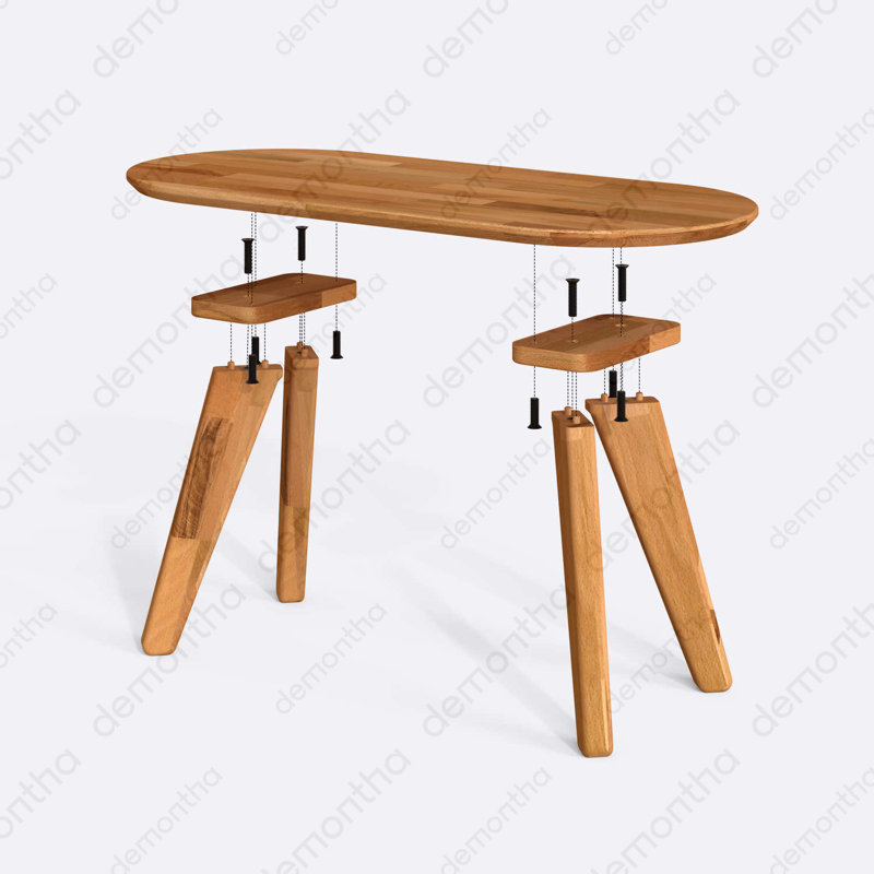 Table basse Monroe, H 17,7 po x L 39,4 po x l 17,3 po