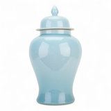 Light Blue Lidded Porcelain Jar