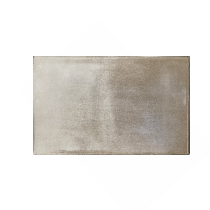 Table de chevet en velours beige Lucienne