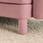 Canapé en forme de L à 3 places en tissu rose Boucle-376393812-376393817