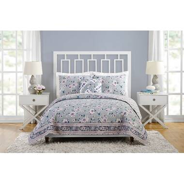 Vera Bradley Coral Floral Cotton Reversible Comforter Set