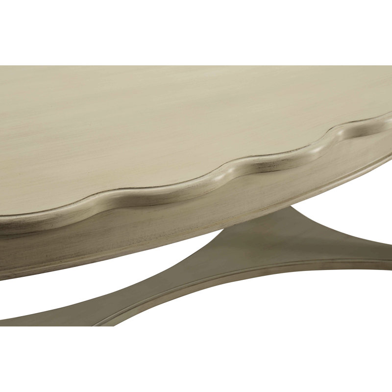 Table basse française - Fonction gracieuse et fonction de rangement ovale avec espace de charme