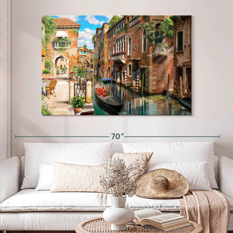 Mehar Venice Canal Houses, 34" H x 51" W