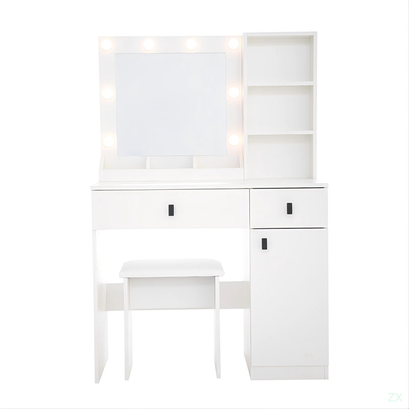 Ensemble de coiffeuse avec lumières, ensemble de coiffeuse avec miroir
