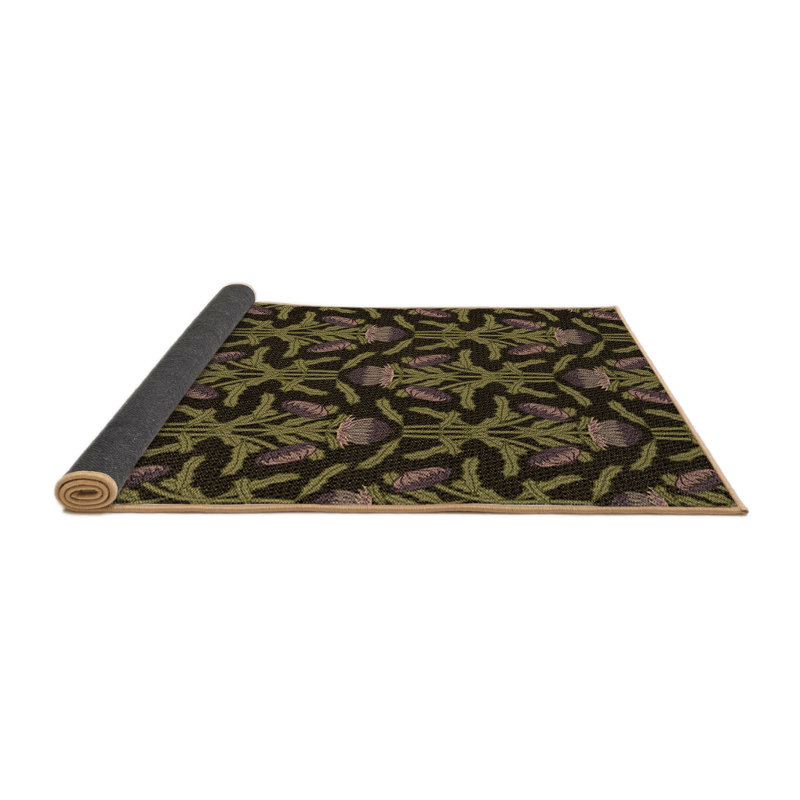 Performance Wool Floral Indoor Rug, Round 5'
