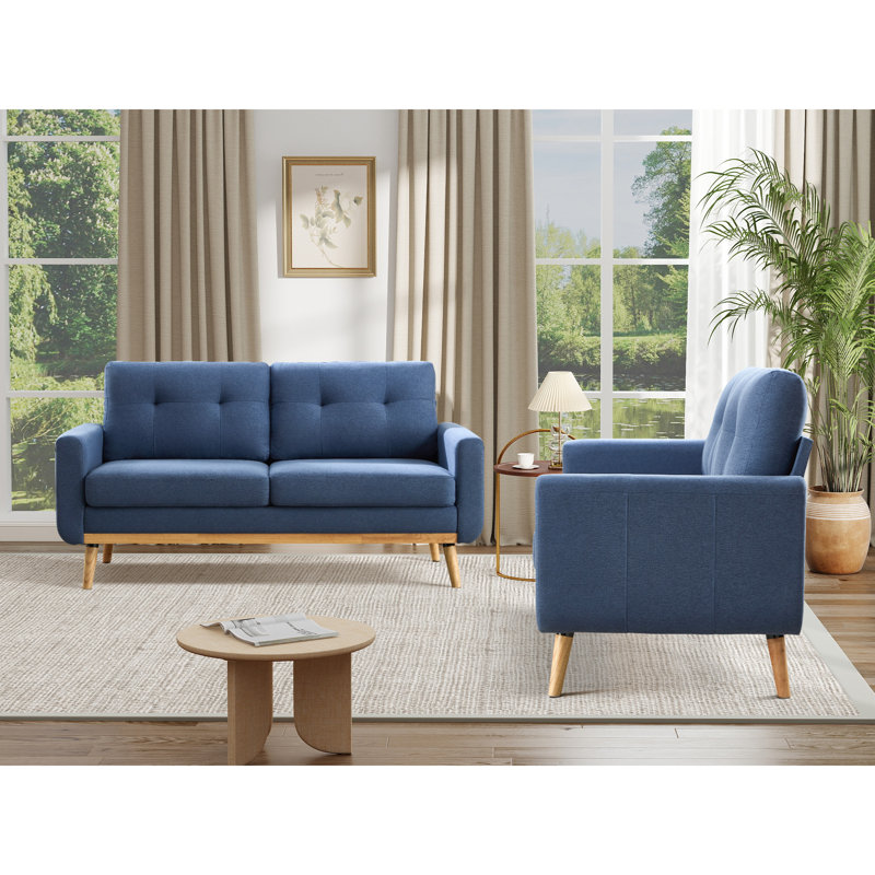 Causeuse 65 po, Bleu