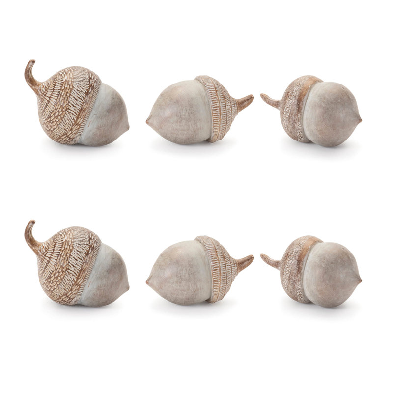 White Washed Etched Acorn 