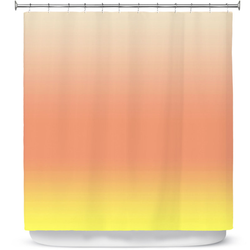 Rideau de douche simple Ombre Airy, Jaune
