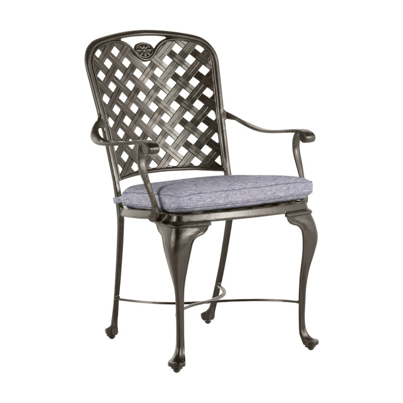 Provance Patio Dining Armchair with Cushion, Bali Pearl, Chalk, Welt