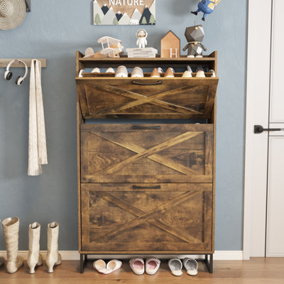 24 Pair Shoe Storage Cabinet