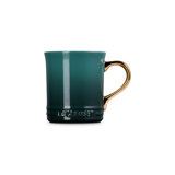 Le Creuset Stoneware Mug With Gold Metallic Handle, 14 Oz.