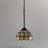 Simonson Tiffany Mini Hanging Lights Gold Stained Glass Crystal Beans LED Bulb Included 8”W*8”D*60”H