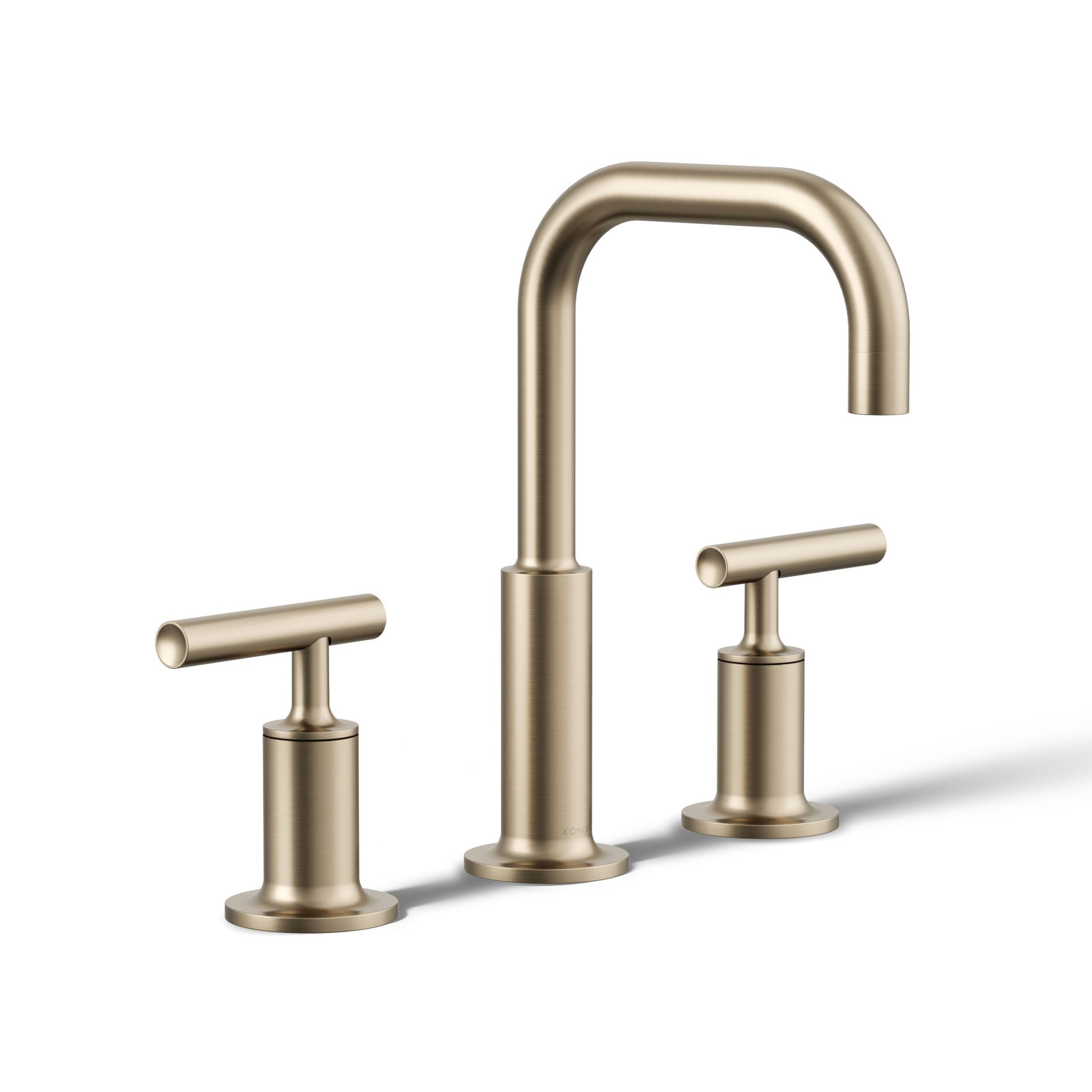 Purist Low-Handle Widespread Bathroom Faucet, Vibrant Brushed Bronze