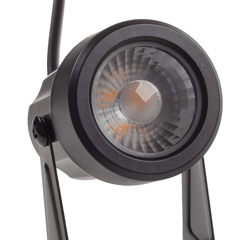 Set of 8 Black Low Voltage LED Outdoor Spotlights