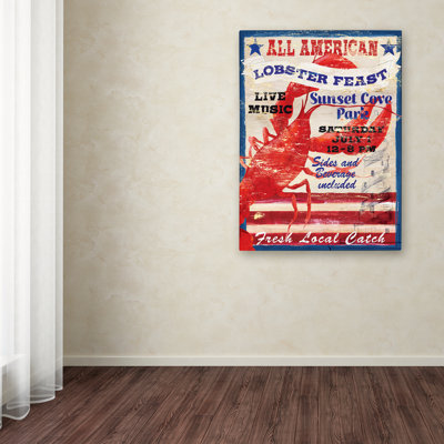 « all american homard », publicité sur toile tendue