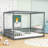 Wooden Canopy Floor Bed With Fence-1985284435-1985284432