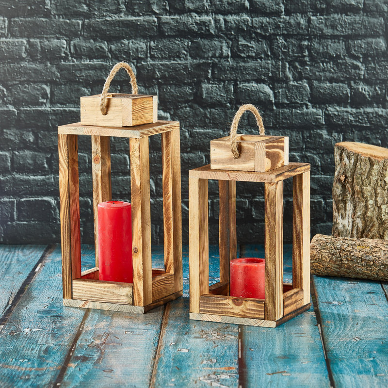 Wood Tabletop Candlestick