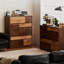 Armoire d'appoint en bois massif brun foncé + brun