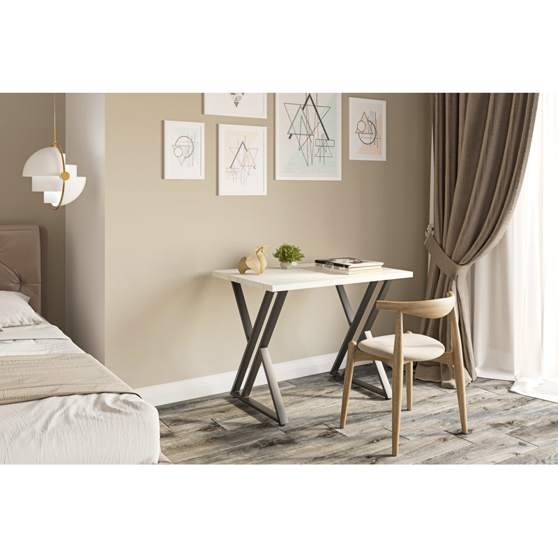 Metal Base Dining Table, 72cm H x 140cm W x 70cm D
