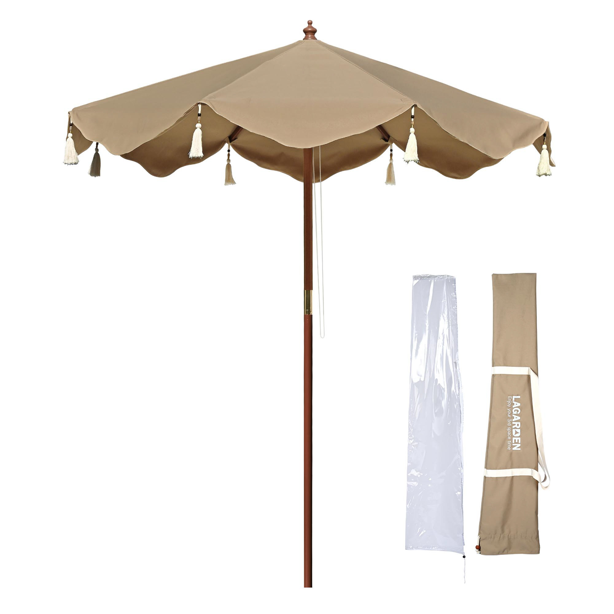 Ivy Bronx Loveah 81.5 Umbrella with Counter Weights Included | Wayfair