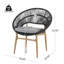 Chaise de salle à manger en osier de style papasan Cyril-130055684