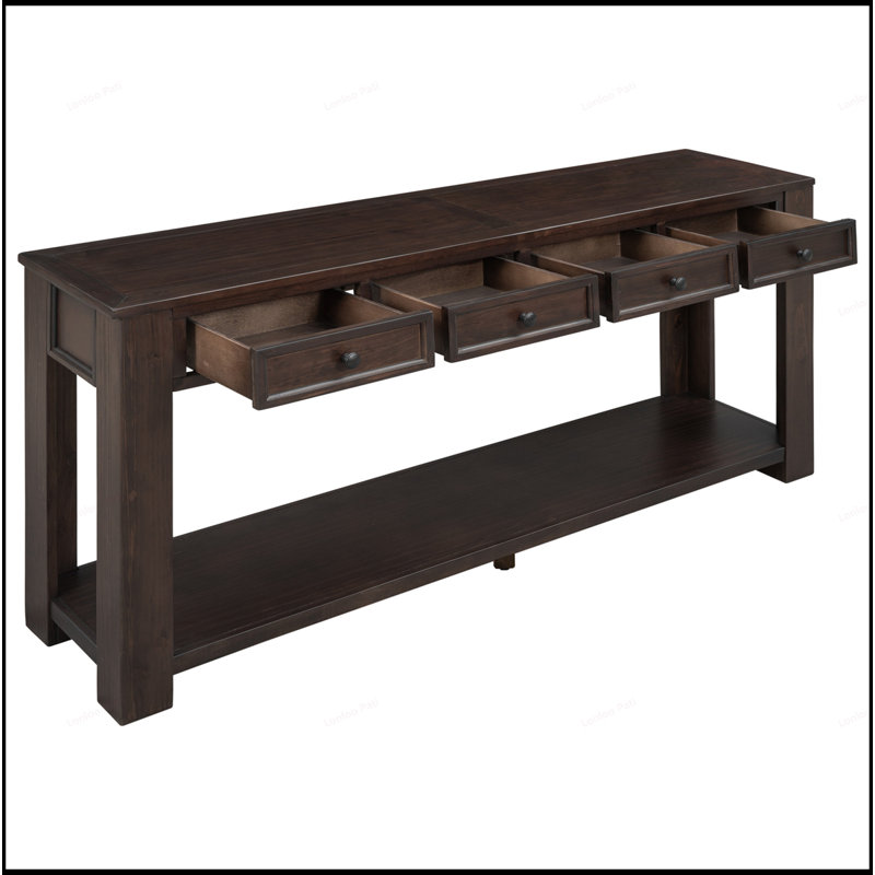 Console polyvalente avec tiroirs et tablette pour une décoration intérieure élégante et un rangement efficace, Espresso