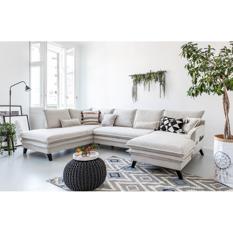 Charming Charlie Corner Sofa Bed, Beige, Left Hand Facing